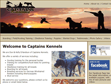 Tablet Screenshot of captains-kennels.com